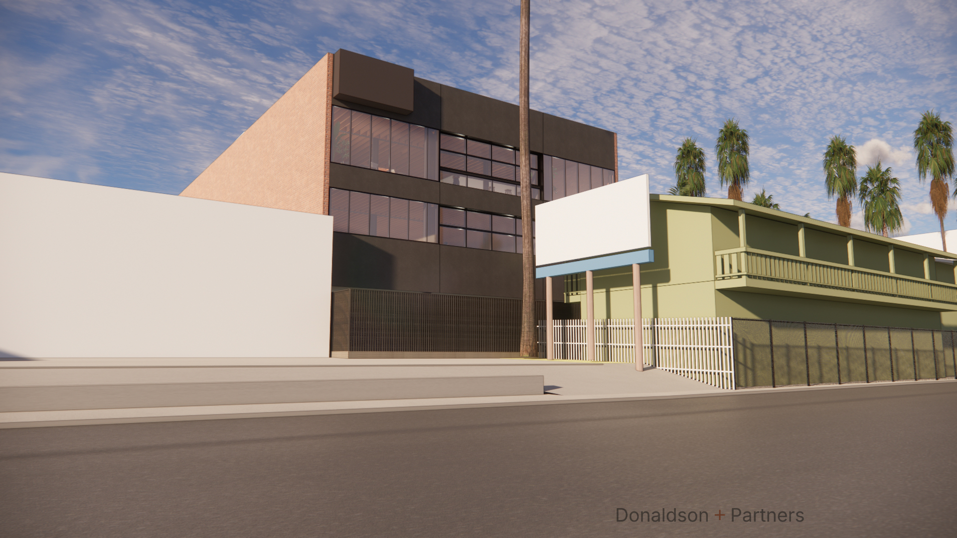 1918 Main Street west facade, day rendering